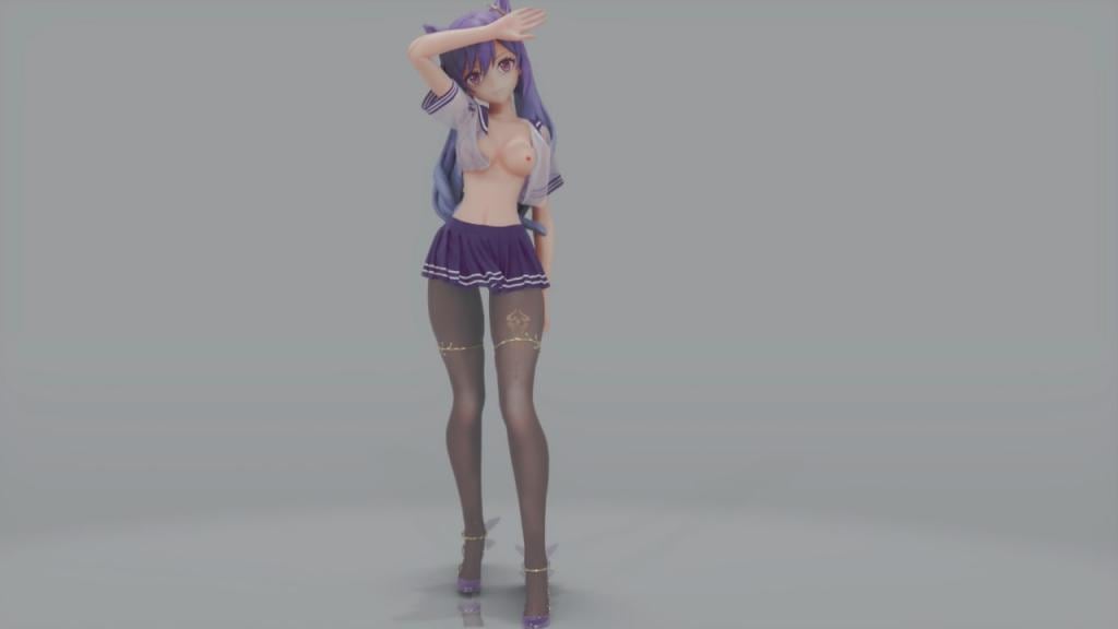 [MMD-003] 刻晴JK制服爆乳摇，教室狂干内射骚穴