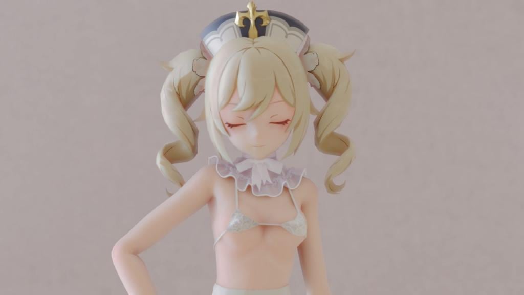 [MMDbl07] 白丝女仆芭芭拉爆操内射，淫荡骚穴被狂干到失禁