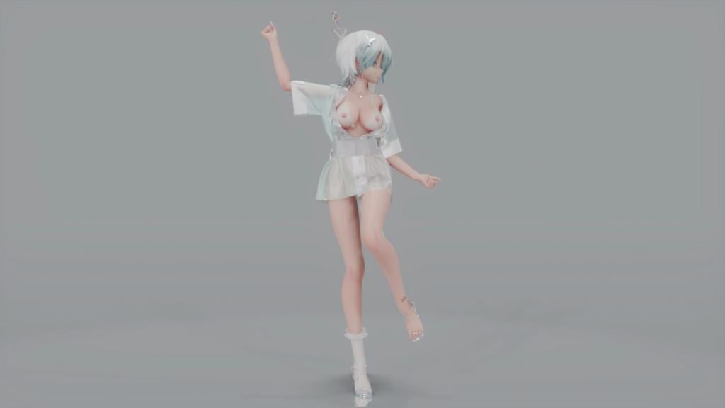 MMD21 和服裸体真空言和极乐净土 淫荡舞姬真空上阵 巨乳晃动狂干内射